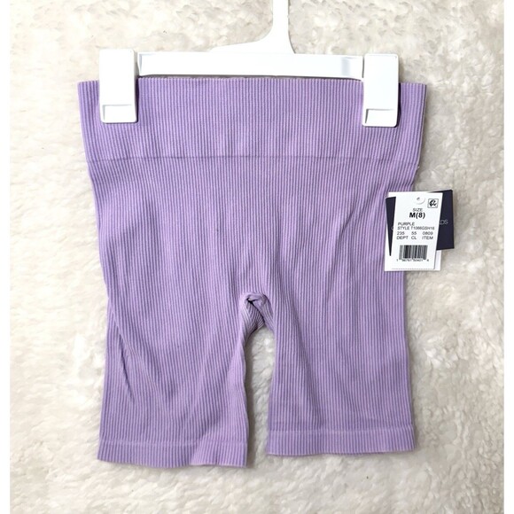 Grayson Threads Kids Bike Shorts Girls Ribbed Pull On - Purple - Size M (8) NWT - Picture 4 of 4